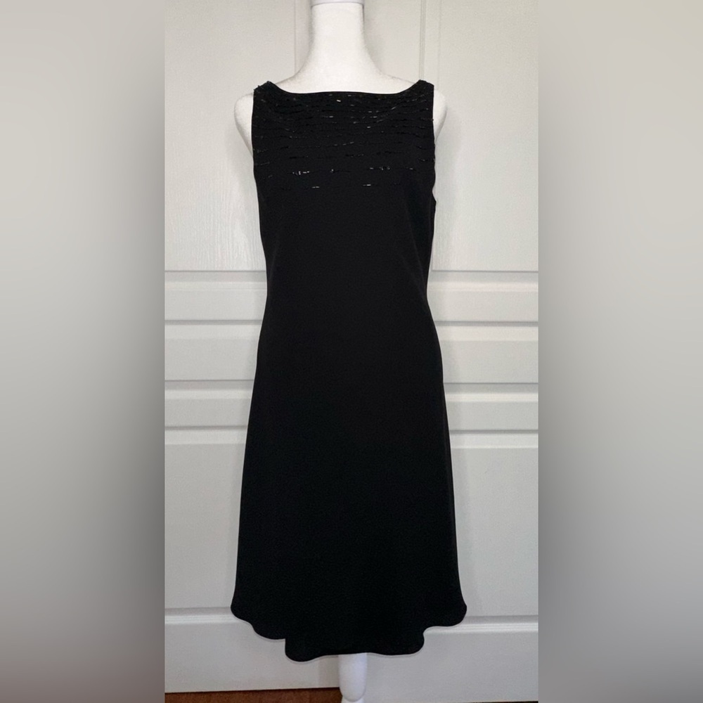 Jones New York Black Embellished Evening Cocktail Party Dress Size 10